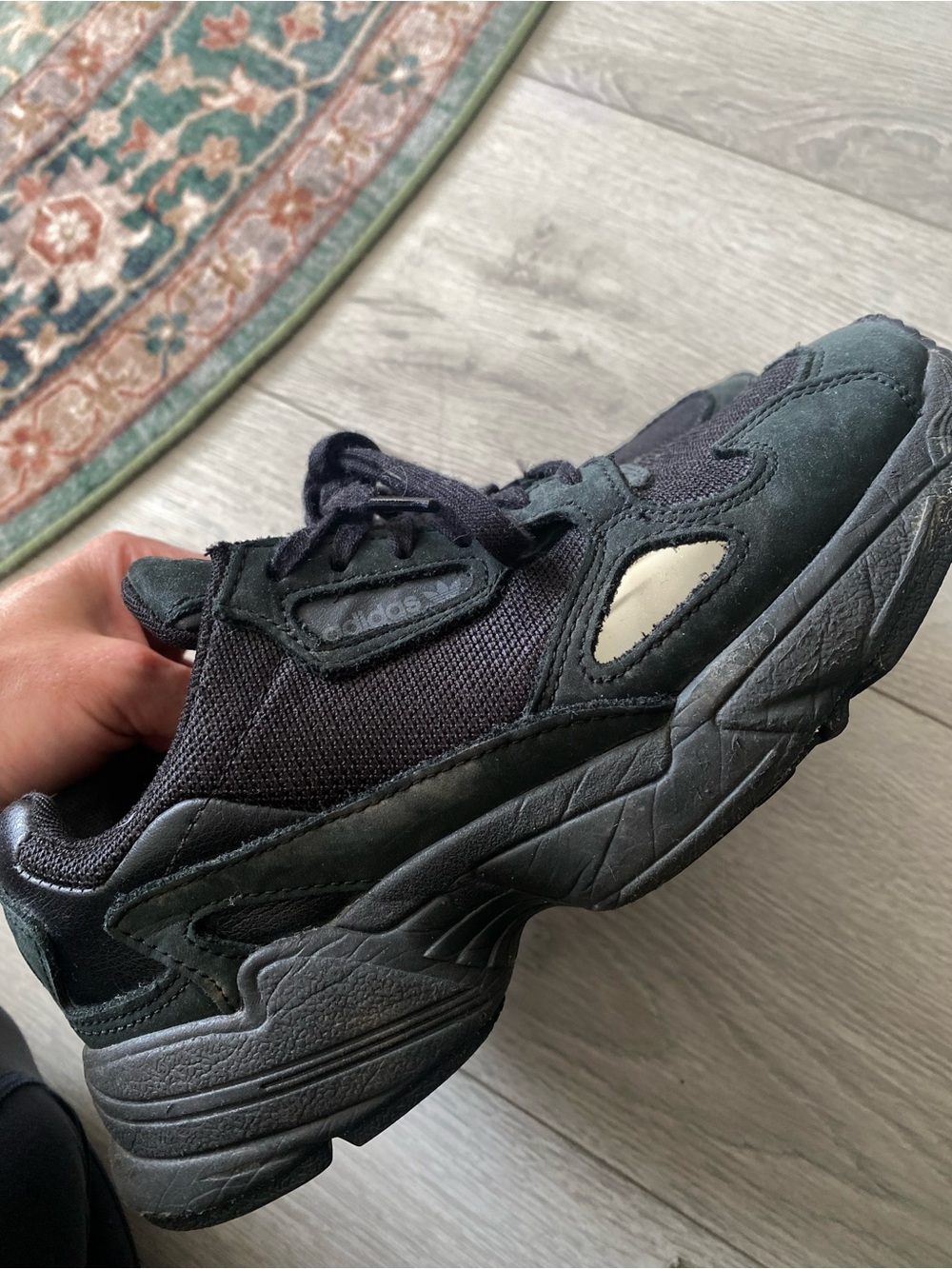 Adidas Black Sneaker with Silver Accent
